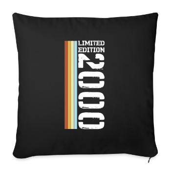 Limited Edition Retro 2000 - Sofakissenbezug 45 x 45 cm - Schwarz - Vorne