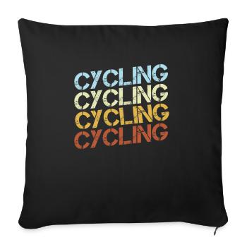 Vélo Rétro - Housse de coussin décorative 45 x 45 cm - noir - Devant