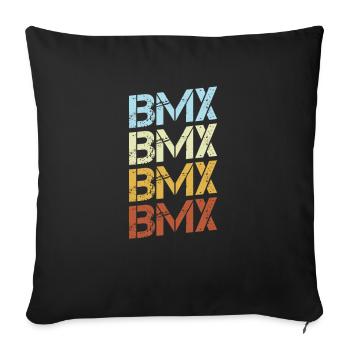BMX Rétro - Housse de coussin décorative 45 x 45 cm - noir - Devant