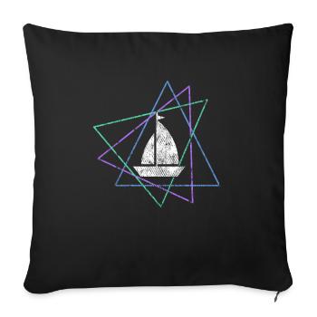 Segeln - Sofakissenbezug 45 x 45 cm - Schwarz - Vorne