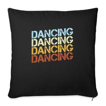 Danse Rétro - Housse de coussin décorative 45 x 45 cm - noir - Devant