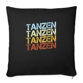 Tanzen Retro - Sofakissenbezug 45 x 45 cm - Schwarz - Vorne