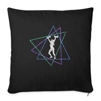 Fitness - Sofakissenbezug 45 x 45 cm - Schwarz - Vorne