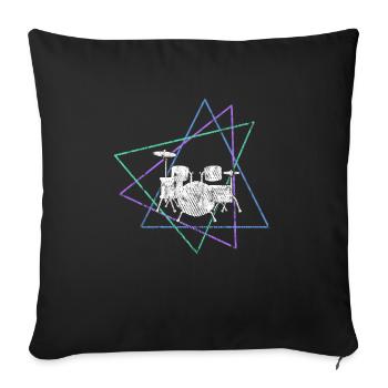 Percussion - Sofa pillowcase 17,3'' x 17,3'' (45 x 45 cm) - black - Front