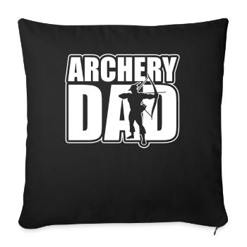Archery Archery Dad - Sofa pillowcase 17,3'' x 17,3'' (45 x 45 cm) - black - Front