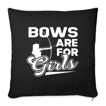 Archery Archery Bows Are For Girl - Sofa pillowcase 17,3'' x 17,3'' (45 x 45 cm) - black - Front