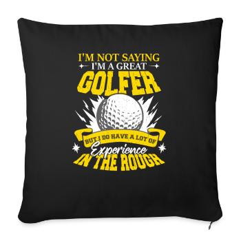 I'm A Great Golfer - Sofa pillowcase 17,3'' x 17,3'' (45 x 45 cm) - black - Front
