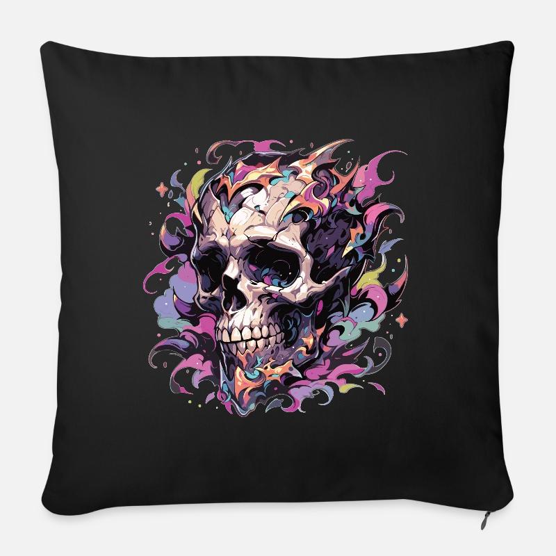 Totenkopf - Sofakissenbezug 45 x 45 cm - Schwarz