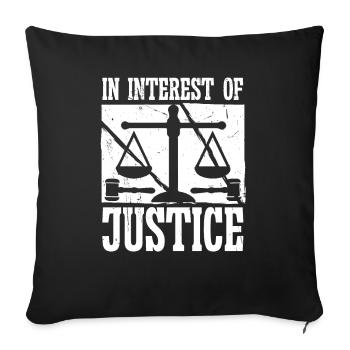 Avocat dans l’intérêt de la justice Avocat Avocat - Housse de coussin décorative 45 x 45 cm - noir - Devant