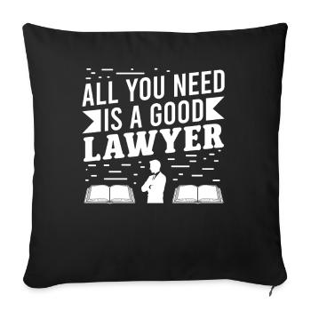 Anwalt You Need Good Lawyer Rechtsanwalt Jurist - Sofa pillowcase 17,3'' x 17,3'' (45 x 45 cm) - black - Front