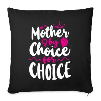 Mère féministe par choix pour - Housse de coussin décorative 45 x 45 cm - noir - Devant