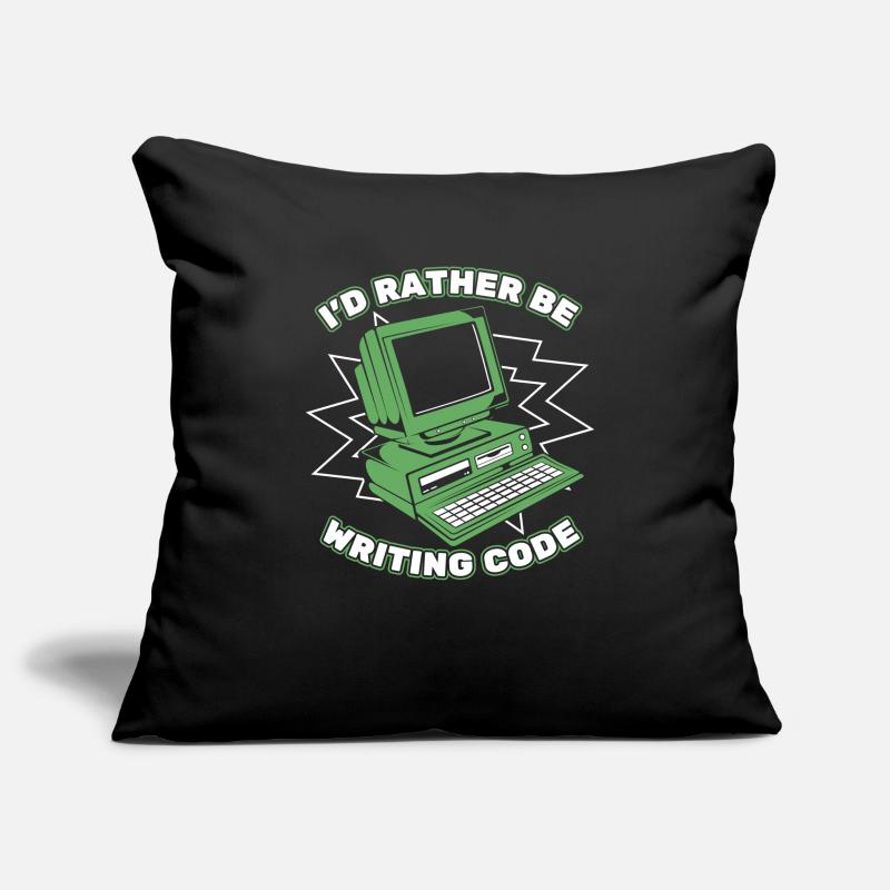 I'd Rather Be Writing Code Developer Coder Sofakissenbezug 45 x 45 cm