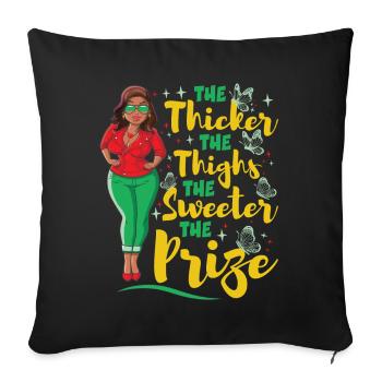 Juneteenth Women - Sofa pillowcase 17,3'' x 17,3'' (45 x 45 cm) - black - Front