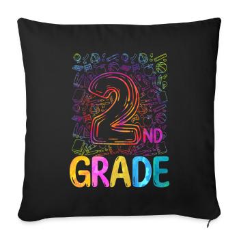 Zweite Klasse Rainbow Girls Jungen Lehrerteam 2. - Sofakissenbezug 45 x 45 cm - Schwarz - Vorne
