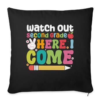 Zweite Klasse Rainbow Girls Jungen Lehrerteam 2. - Sofakissenbezug 45 x 45 cm - Schwarz - Vorne