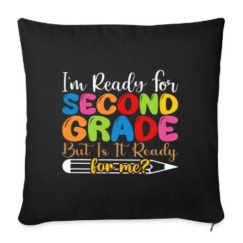 Zweite Klasse Rainbow Girls Jungen Lehrerteam 2. - Sofakissenbezug 45 x 45 cm - Schwarz - Vorne