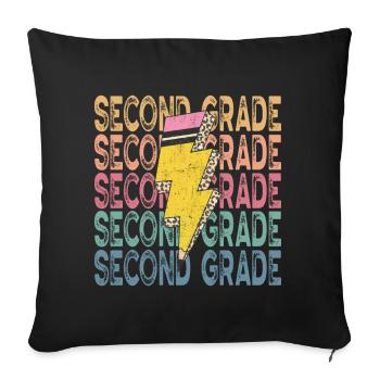 Zweite Klasse Rainbow Girls Jungen Lehrerteam 2. - Sofakissenbezug 45 x 45 cm - Schwarz - Vorne