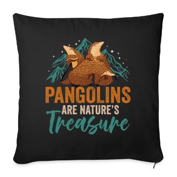 Schuppentiere Nature's Treasure - Sofakissenbezug 45 x 45 cm - Schwarz - Vorne