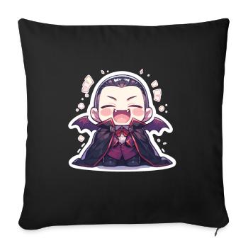Vampire - Sofa pillowcase 17,3'' x 17,3'' (45 x 45 cm) - black - Front