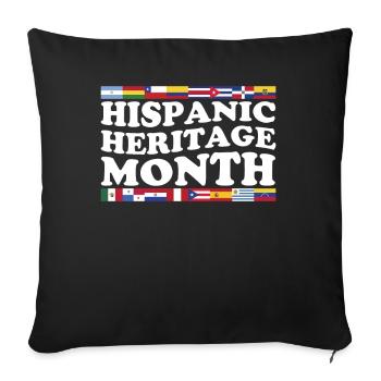 Hispanic Heritage Month Funny Hispanic Spanish - Sofa pillowcase 17,3'' x 17,3'' (45 x 45 cm) - black - Front