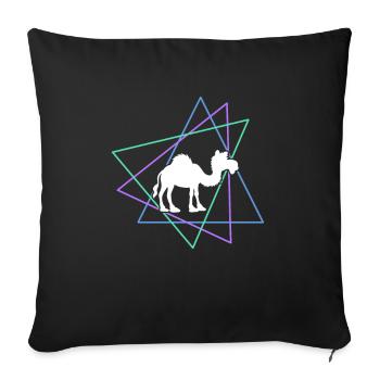 Dromadaire - Housse de coussin décorative 45 x 45 cm - noir - Devant