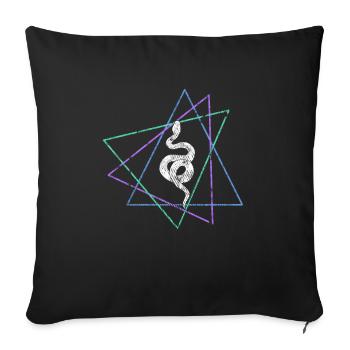 Snake - Sofa pillowcase 17,3'' x 17,3'' (45 x 45 cm) - black - Front