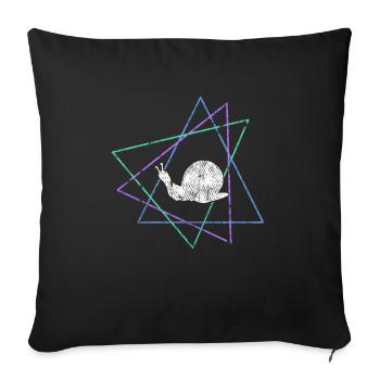 Escargot - Housse de coussin décorative 45 x 45 cm - noir - Devant