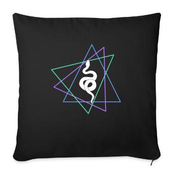 Snake - Sofa pillowcase 17,3'' x 17,3'' (45 x 45 cm) - black - Front