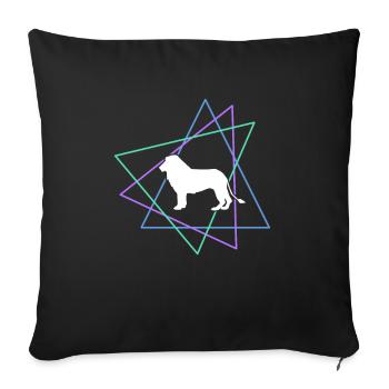 Lion - Sofa pillowcase 17,3'' x 17,3'' (45 x 45 cm) - black - Front