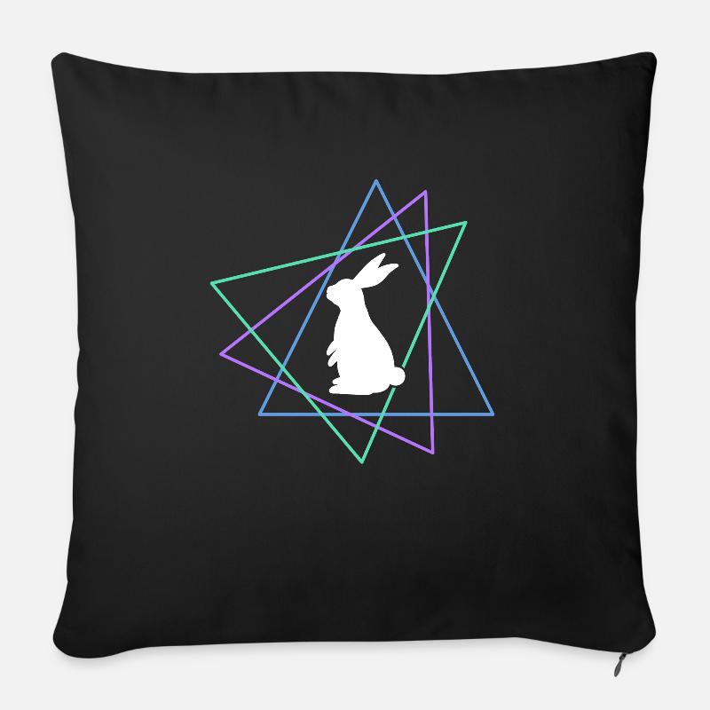 Hase - Sofakissenbezug 45 x 45 cm - Schwarz