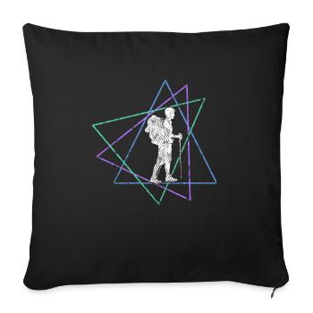 Wander - Sofa pillowcase 17,3'' x 17,3'' (45 x 45 cm) - black - Front