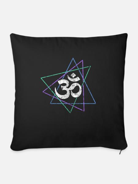 Meditation - Sofakissenbezug 45 x 45 cm - Schwarz
