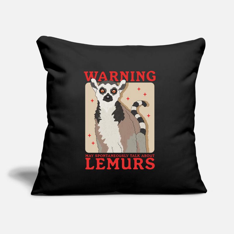 Lemur Katta Lemure Ringelschwanz Lemuren Geschenk Sofakissenbezug 45 x 45 cm