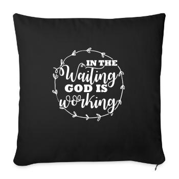 Bible Bible Versets chrétiens Don de Jésus - Housse de coussin décorative 45 x 45 cm - noir - Devant