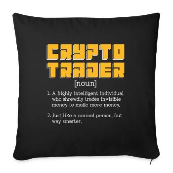 Cryptocurrency Crypto Trader A Highly Investment - Sofakissenbezug 45 x 45 cm - Schwarz - Vorne