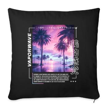Vaporwave Esthétique Liminal Kawaii Pastel Goth - Housse de coussin décorative 45 x 45 cm - noir - Devant