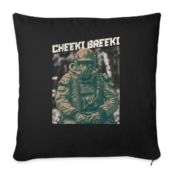 Post-apocalyptic gamer Cheeki Breeki - Sofa pillowcase 17,3'' x 17,3'' (45 x 45 cm) - black - Front