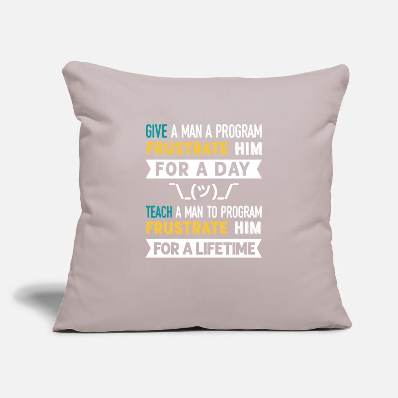 Programmer Humor Coding Jokes Developer Sofa pillowcase 17,3'' x 17,3'' (45 x 45 cm)