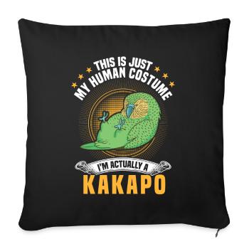 Kakapo costume flightless parrot - Sofa pillowcase 17,3'' x 17,3'' (45 x 45 cm) - black - Front