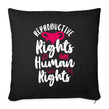 Feminist Reproductive Rights Are - Sofa pillowcase 17,3'' x 17,3'' (45 x 45 cm) - black - Front