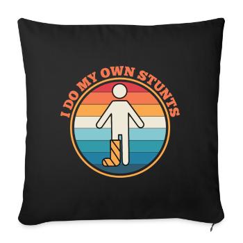 Extremsport Lustiges Sportler Geschenk - Sofakissenbezug 45 x 45 cm - Schwarz - Vorne