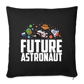 Astronaut Kinder Raumfahrt - Sofakissenbezug 45 x 45 cm - Schwarz - Vorne