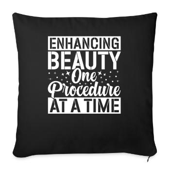 Plastic surgery to improve - Sofa pillowcase 17,3'' x 17,3'' (45 x 45 cm) - black - Front