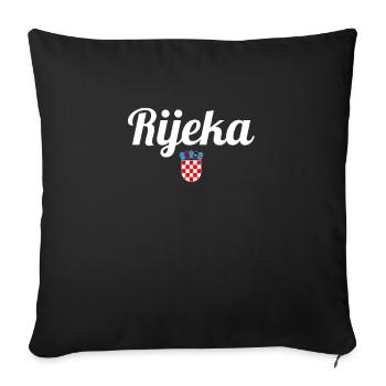 Rijeka Coat of Arms Croatia Croatian Flag Croatian - Sofa pillowcase 17,3'' x 17,3'' (45 x 45 cm) - black - Front