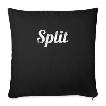 Split Vintage Croatie Croate croate - Housse de coussin décorative 45 x 45 cm - noir - Devant