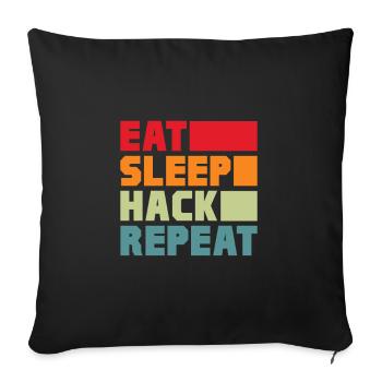 Hacker Coder Computerfreak Nerd Hacking Geschenk - Sofakissenbezug 45 x 45 cm - Schwarz - Vorne