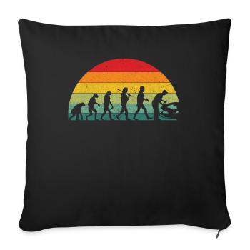 Retro Evolution Mechanic - Mechatronics Technician - Sofa pillowcase 17,3'' x 17,3'' (45 x 45 cm) - black - Front