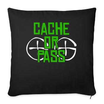 Geocacher Chasse au trésor Jogue Geocache - Housse de coussin décorative 45 x 45 cm - noir - Devant