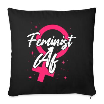Feminist Feminist Af - Sofakissenbezug 45 x 45 cm - Schwarz - Vorne