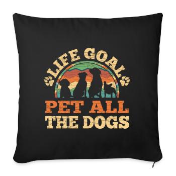 Hundeliebhaber Hunde Hundebesitzer - Sofakissenbezug 45 x 45 cm - Schwarz - Vorne